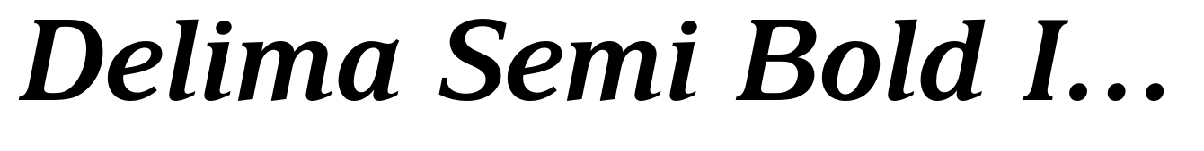 Delima Semi Bold Italic
